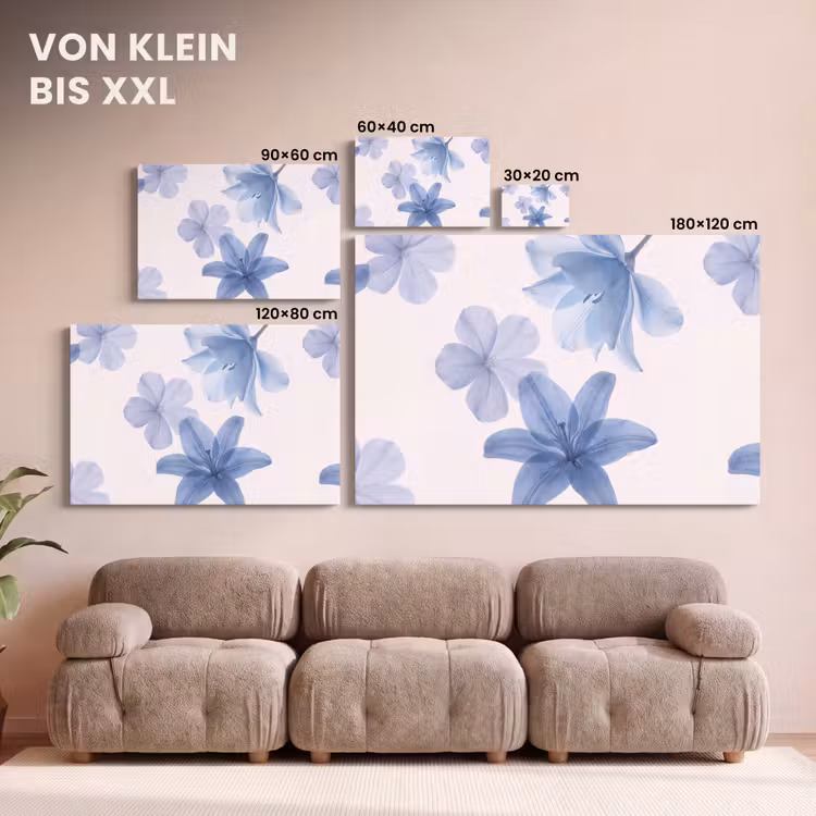 Leinwandbild - Blumen – Transparent – Modern — 6