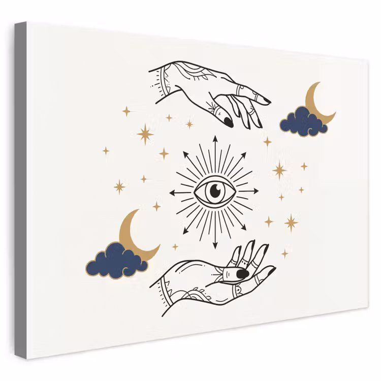 Leinwandbild - Hände – Mystik – Symbole — 1