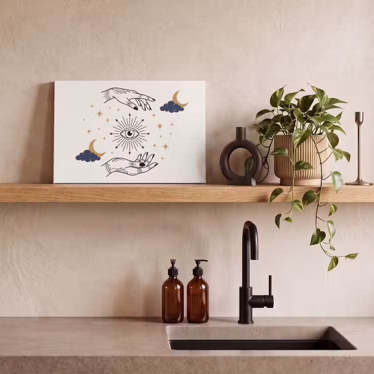 Leinwandbild - Hände – Mystik – Symbole — 3