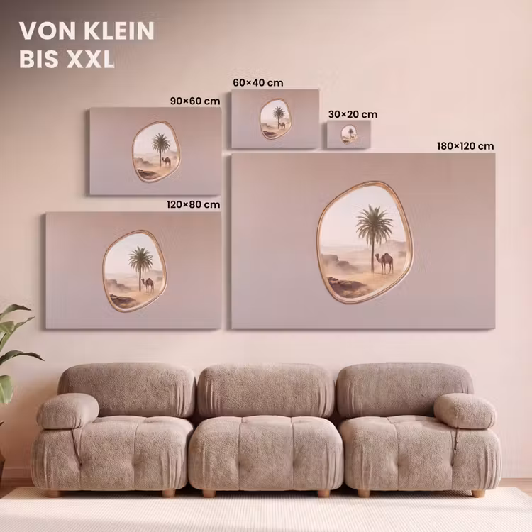 Leinwandbild - Kamel – Wüste – Natur — 6