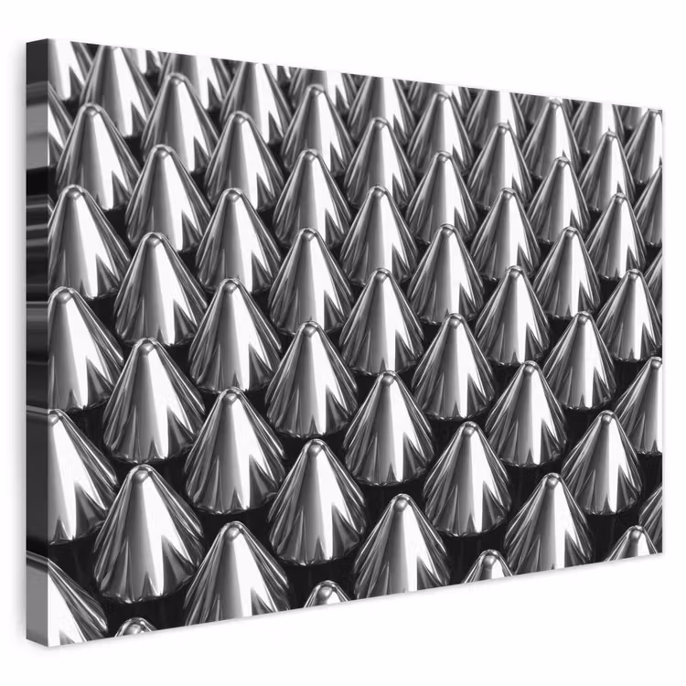 Leinwandbild - Metallkegel – Muster — 1