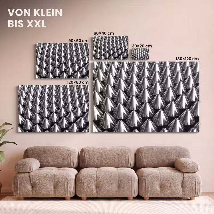 Leinwandbild - Metallkegel – Muster — 6