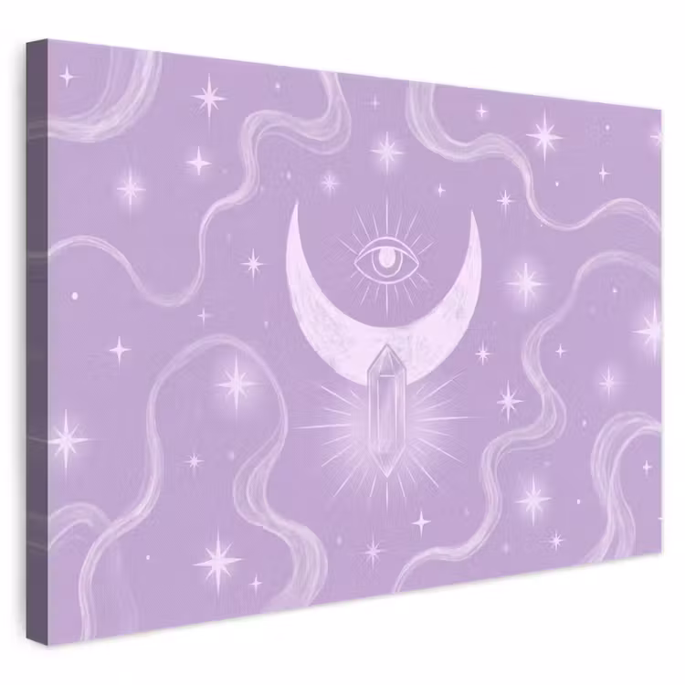 Leinwandbild - Mond – Mystik – Lila — 1