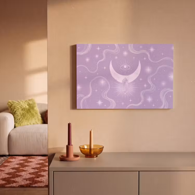 Leinwandbild - Mond – Mystik – Lila — 2