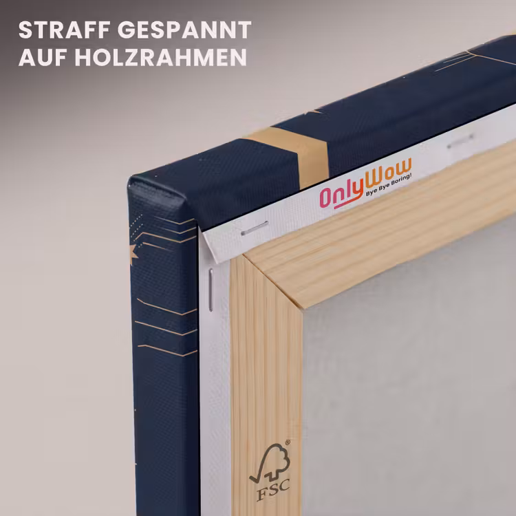 Leinwandbild - Mond – Sterne – Gold — 5