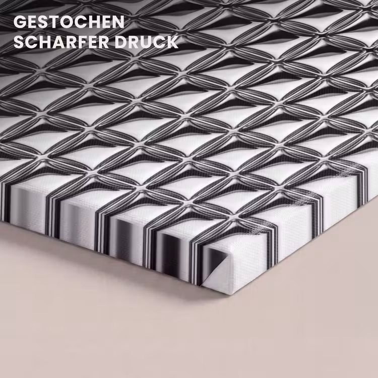 Leinwandbild - Muster – Abstrakt – Schwarz-Weiß — 4