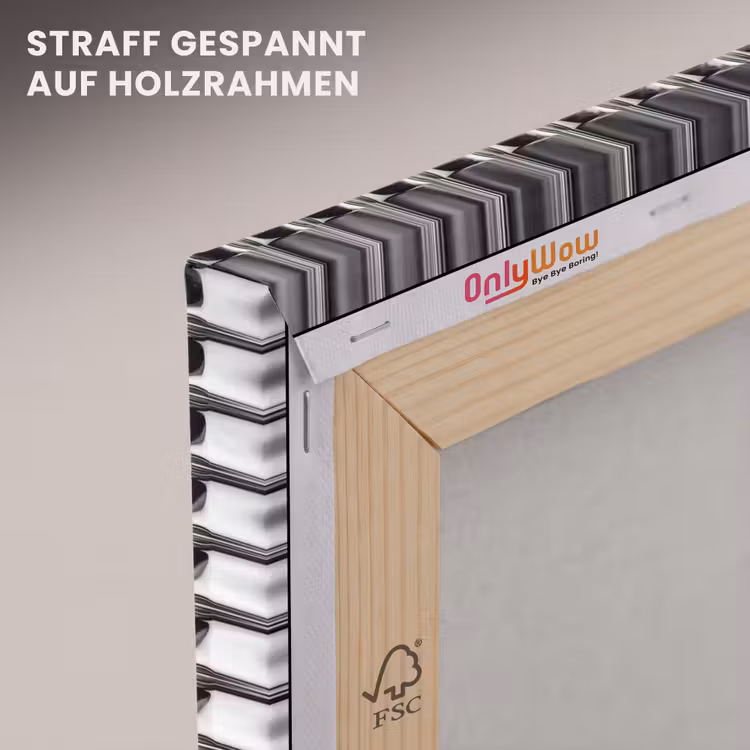Leinwandbild - Muster – Abstrakt – Schwarz-Weiß — 5