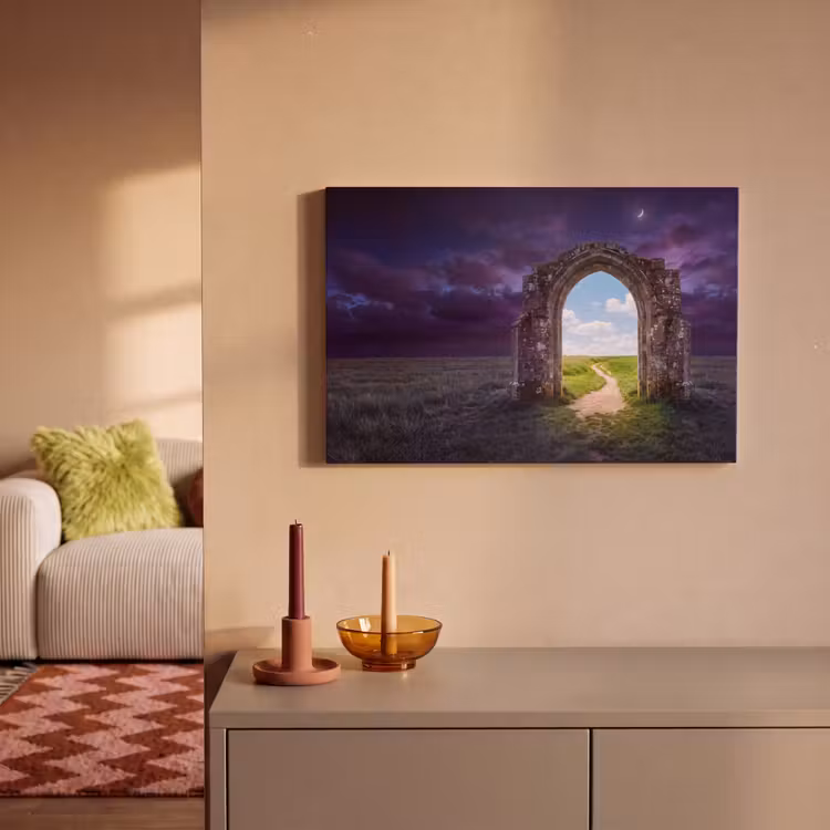 Leinwandbild - Bogen – Landschaft – Kontrast — 2
