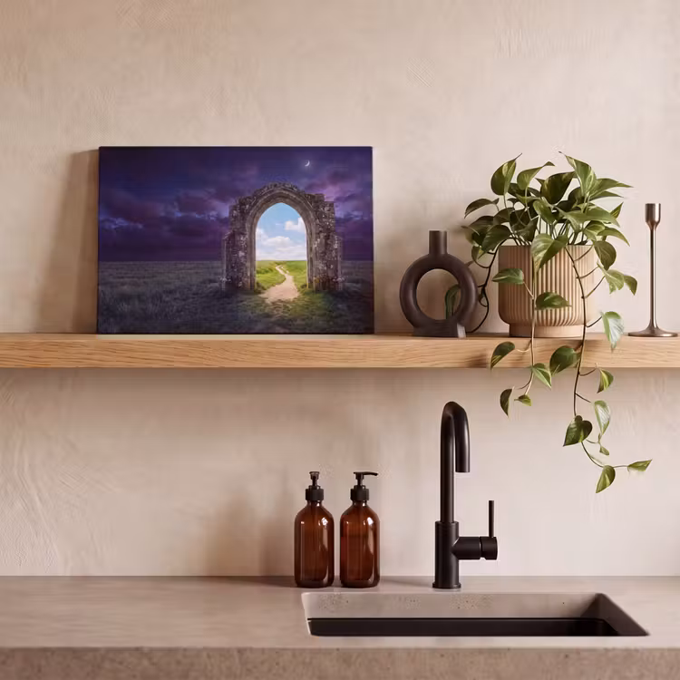 Leinwandbild - Bogen – Landschaft – Kontrast — 3