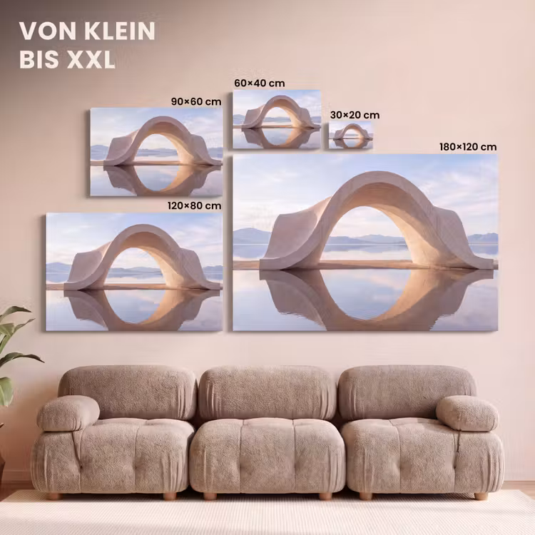 Leinwandbild - Bogen – Wasser – Natur — 6