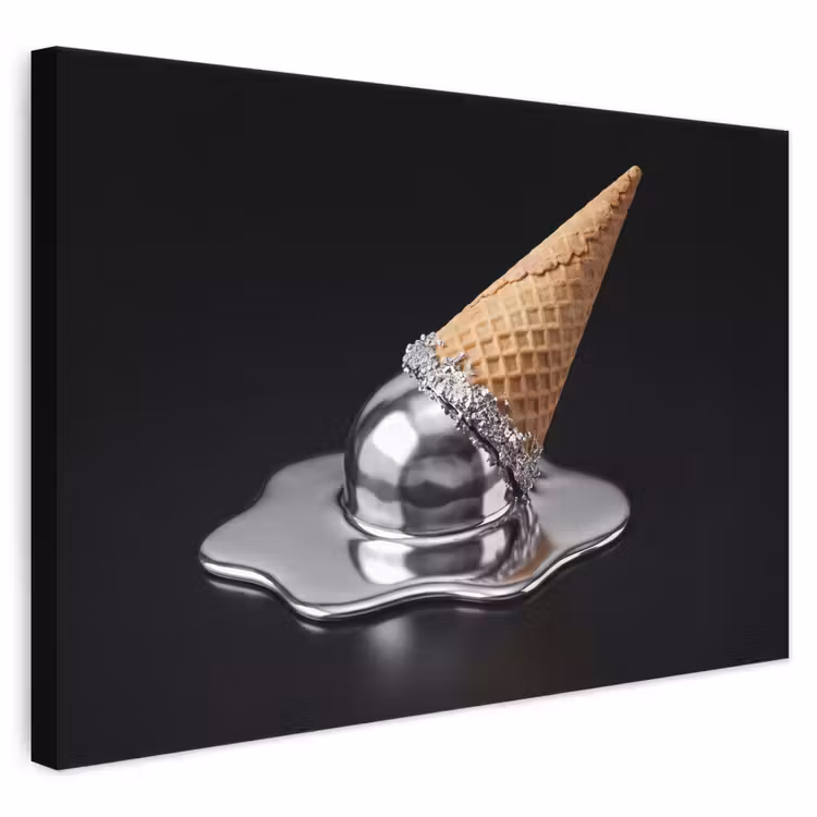 Leinwandbild - Eis – Metall – Abstrakt — 1