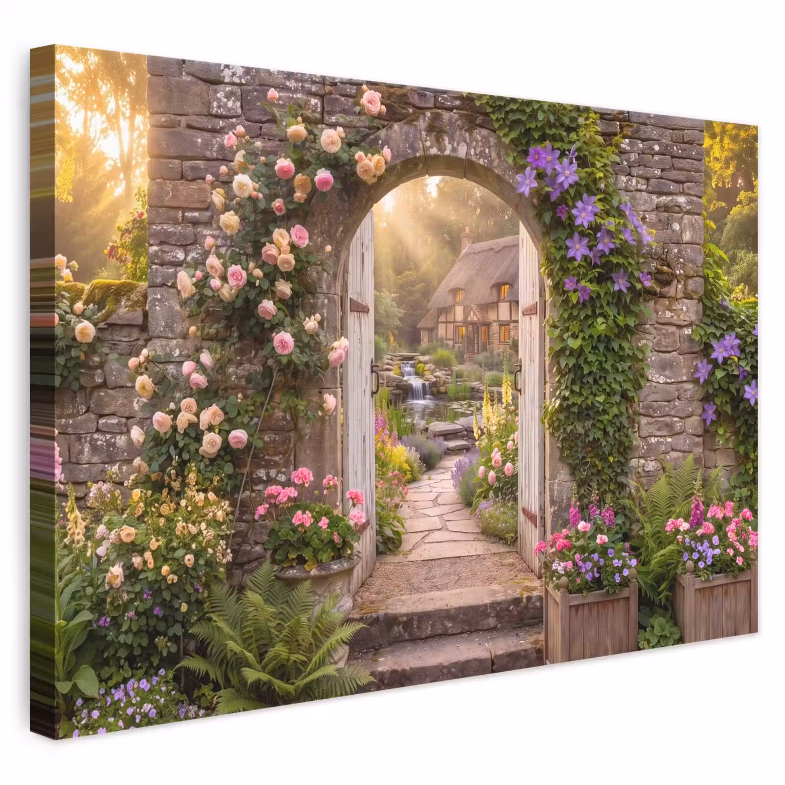 Leinwandbild - Haus – Garten – Natur — 1
