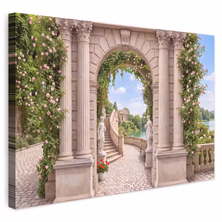 Leinwandbild - Architektur – Garten – Klassisch — 1