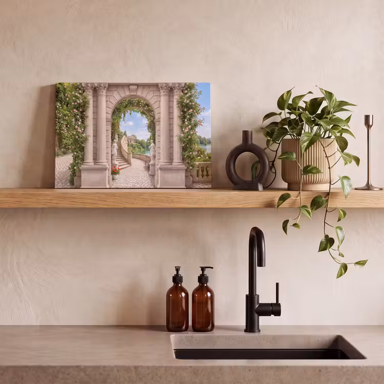Leinwandbild - Architektur – Garten – Klassisch — 3