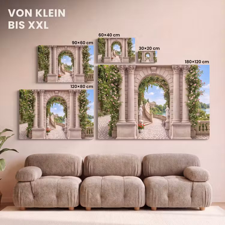 Leinwandbild - Architektur – Garten – Klassisch — 6