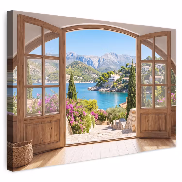 Leinwandbild - Aussicht – Bucht – Natur — 1