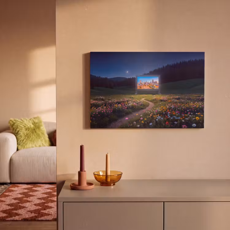 Leinwandbild - Bildschirm – Stadt – Natur — 2
