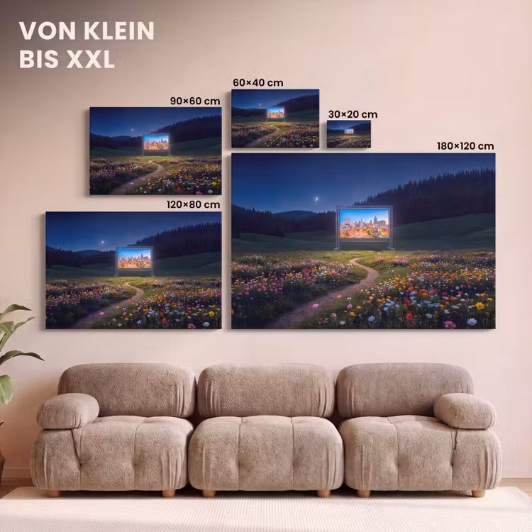 Leinwandbild - Bildschirm – Stadt – Natur — 6
