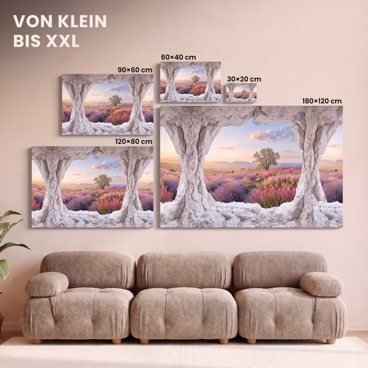 Leinwandbild - Blumen – Weg – Natur — 6