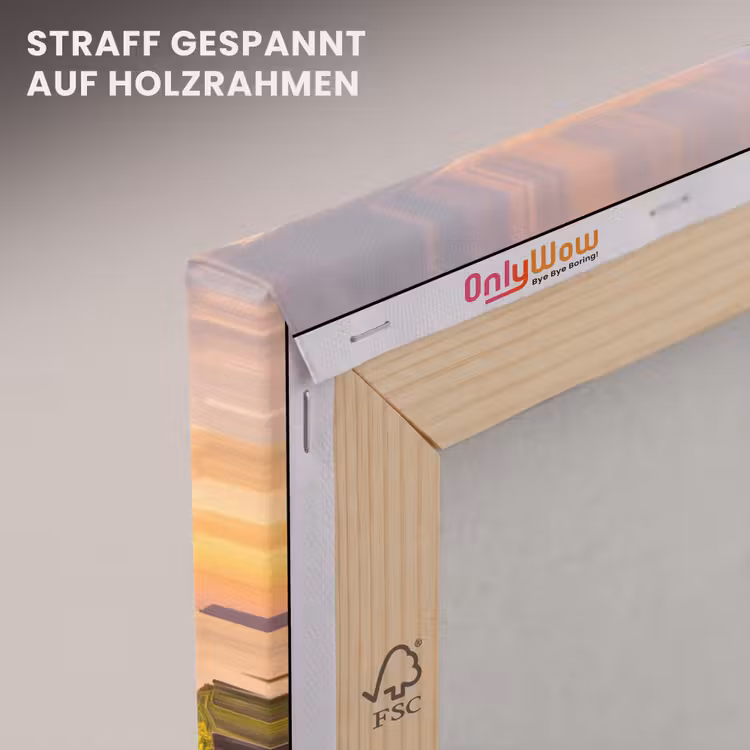 Leinwandbild - Bogen – Sonnenuntergang – Küste — 5