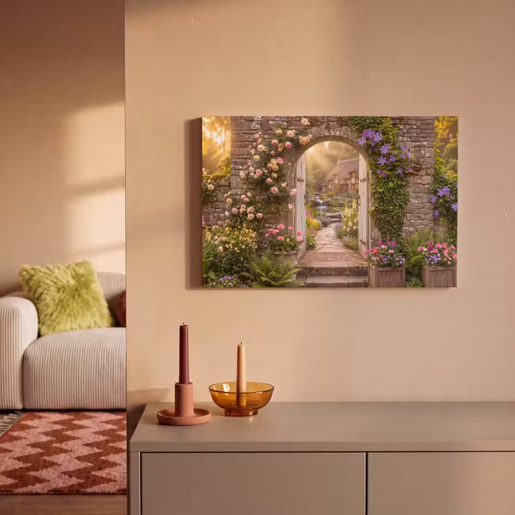 Leinwandbild - Haus – Garten – Natur — 2