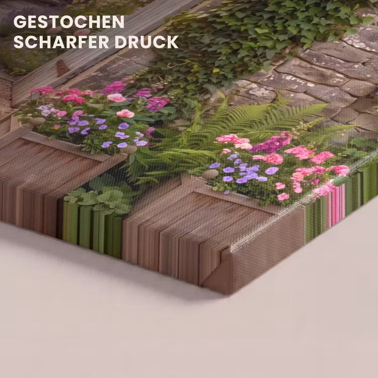 Leinwandbild - Haus – Garten – Natur — 4