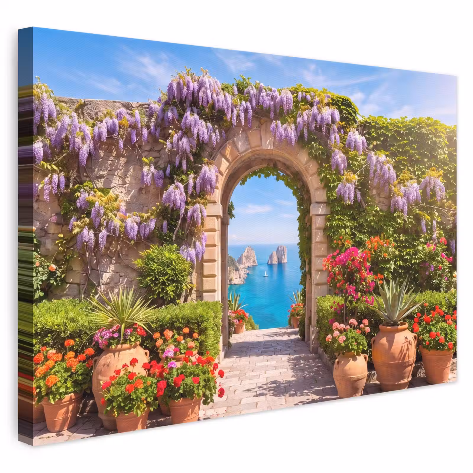 Leinwandbild - Blumen – Garten – Landschaft — 1
