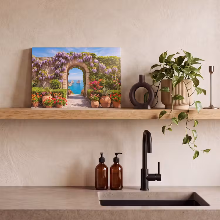 Leinwandbild - Blumen – Garten – Landschaft — 3