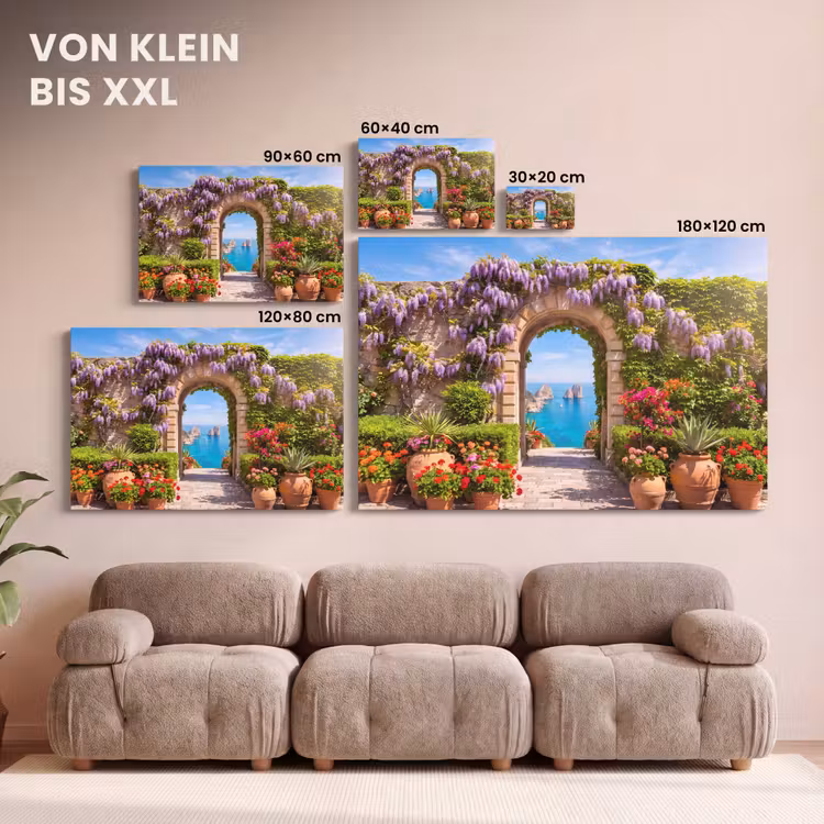 Leinwandbild - Blumen – Garten – Landschaft — 6
