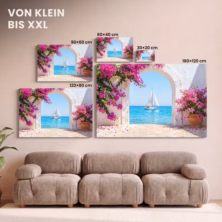 Leinwandbild - Blumen – Meer – Sommer — 6