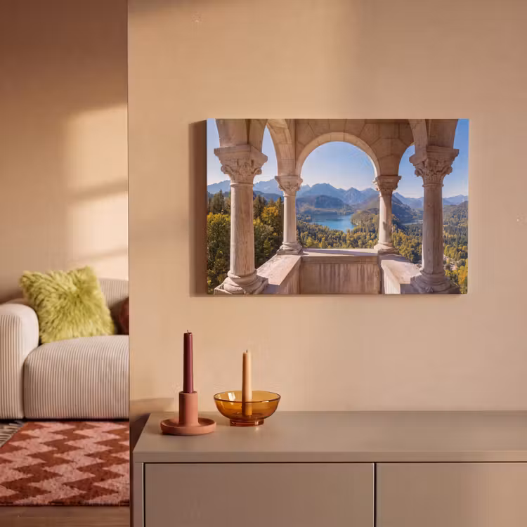 Leinwandbild - Bogen – Aussicht – Landschaft — 2