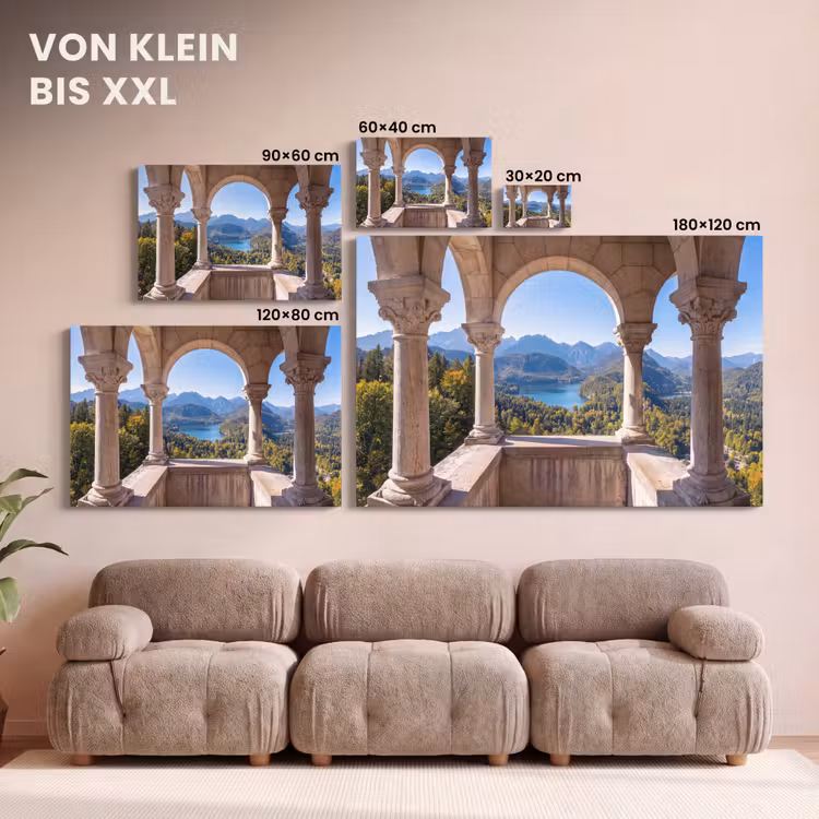 Leinwandbild - Bogen – Aussicht – Landschaft — 6