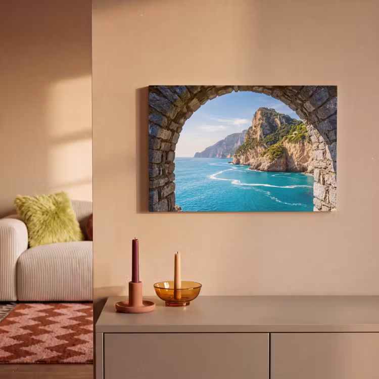 Leinwandbild - Bogen – Meer – Natur — 2