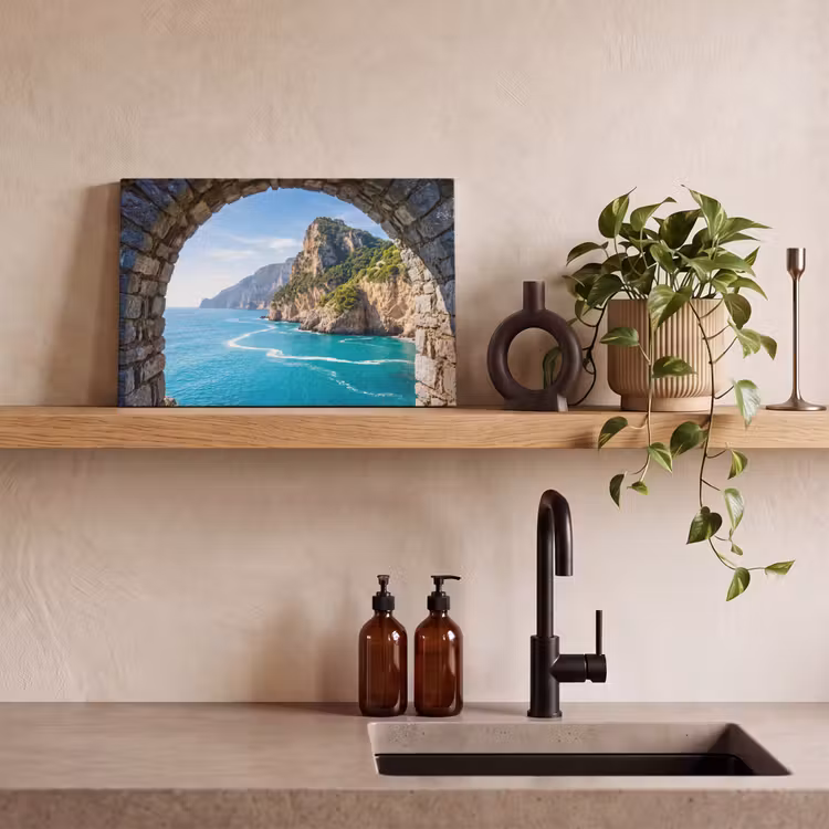 Leinwandbild - Bogen – Meer – Natur — 3