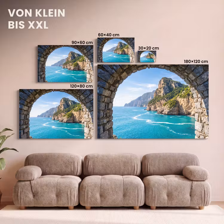 Leinwandbild - Bogen – Meer – Natur — 6