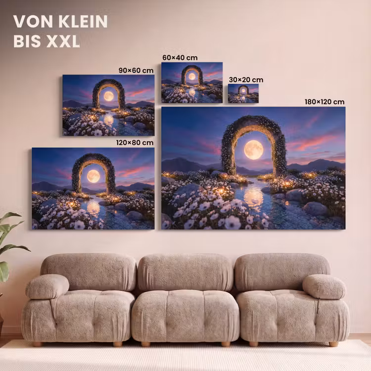 Leinwandbild - Bogen – Mond – Nacht — 6