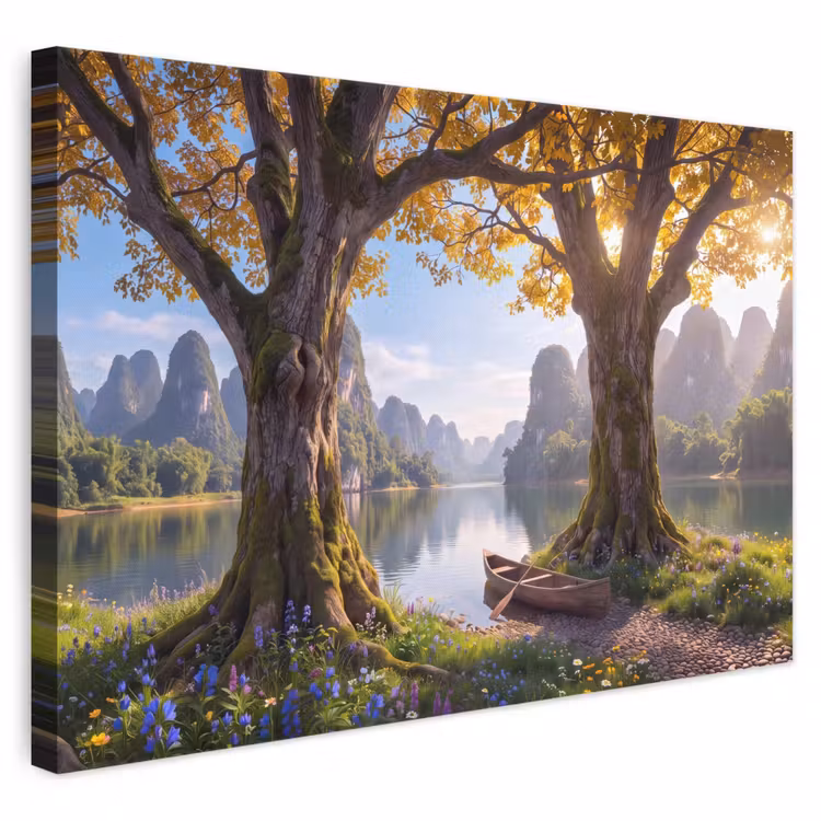 Leinwandbild - Natur – See – Berge — 1