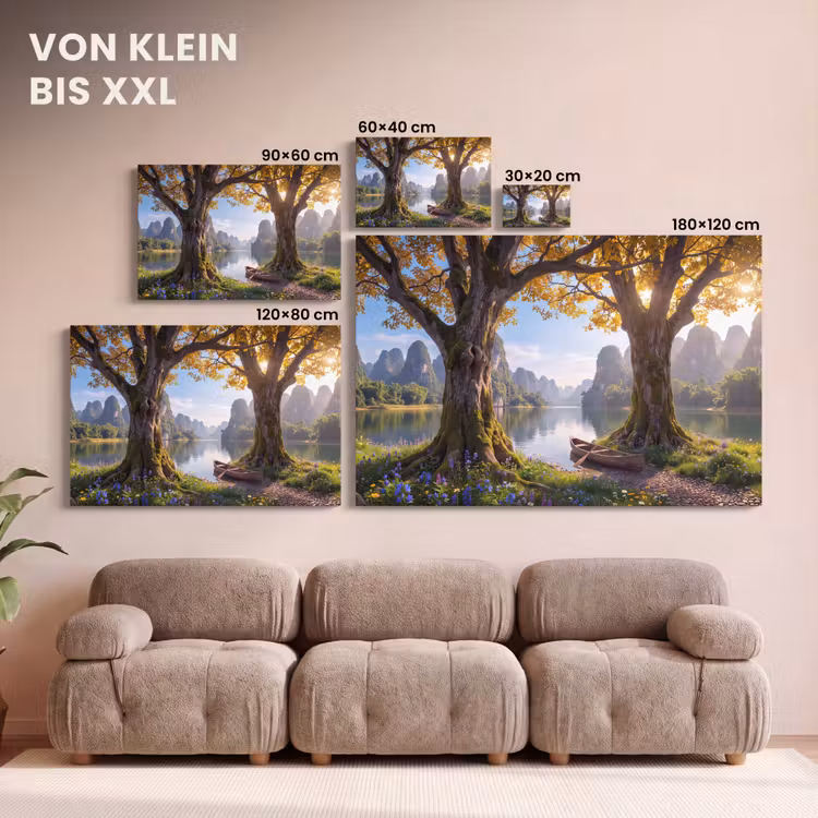 Leinwandbild - Natur – See – Berge — 6