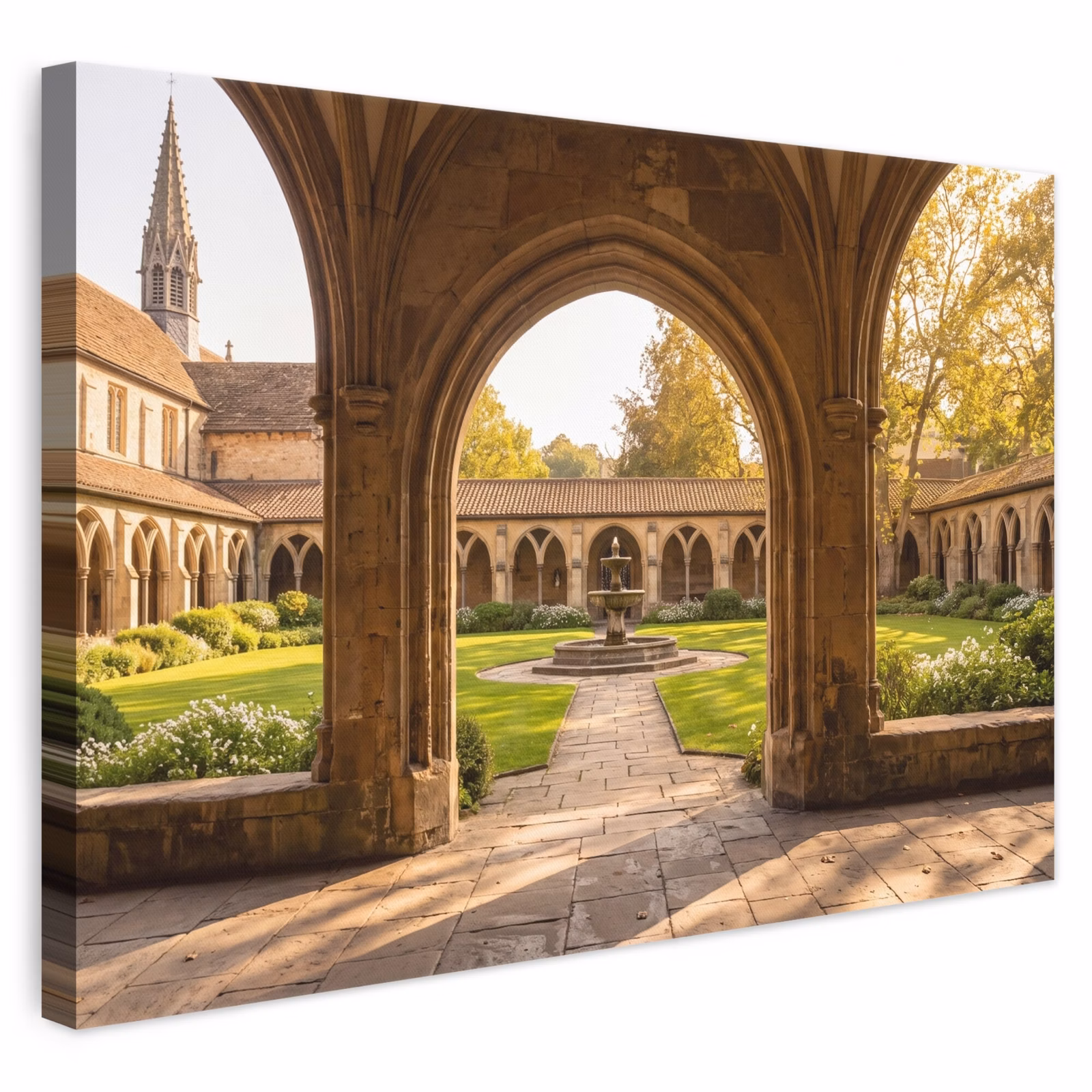 Leinwandbild - Architektur – Garten – Springbrunnen — 1