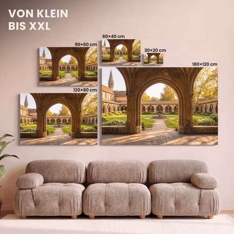 Leinwandbild - Architektur – Garten – Springbrunnen — 6