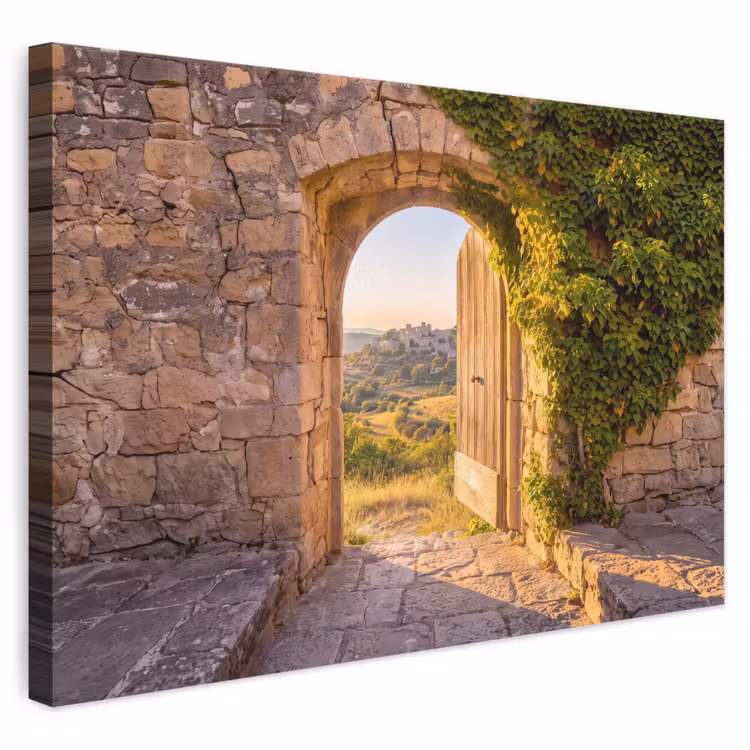 Leinwandbild - Architektur – Landschaft – Sonnenlicht — 1