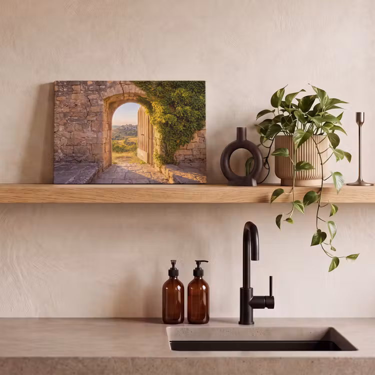 Leinwandbild - Architektur – Landschaft – Sonnenlicht — 3