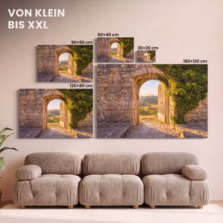Leinwandbild - Architektur – Landschaft – Sonnenlicht — 6