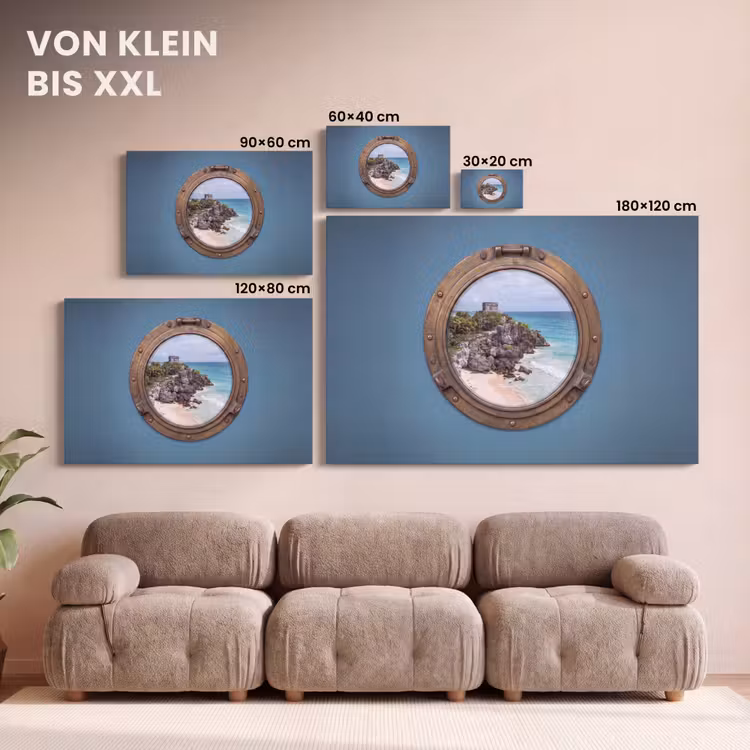 Leinwandbild - Gebäude – Strand – Meer — 6