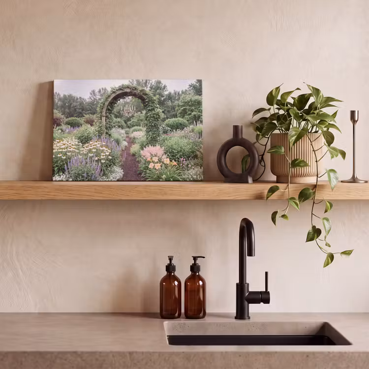 Leinwandbild - Bogen – Garten – Natur — 3