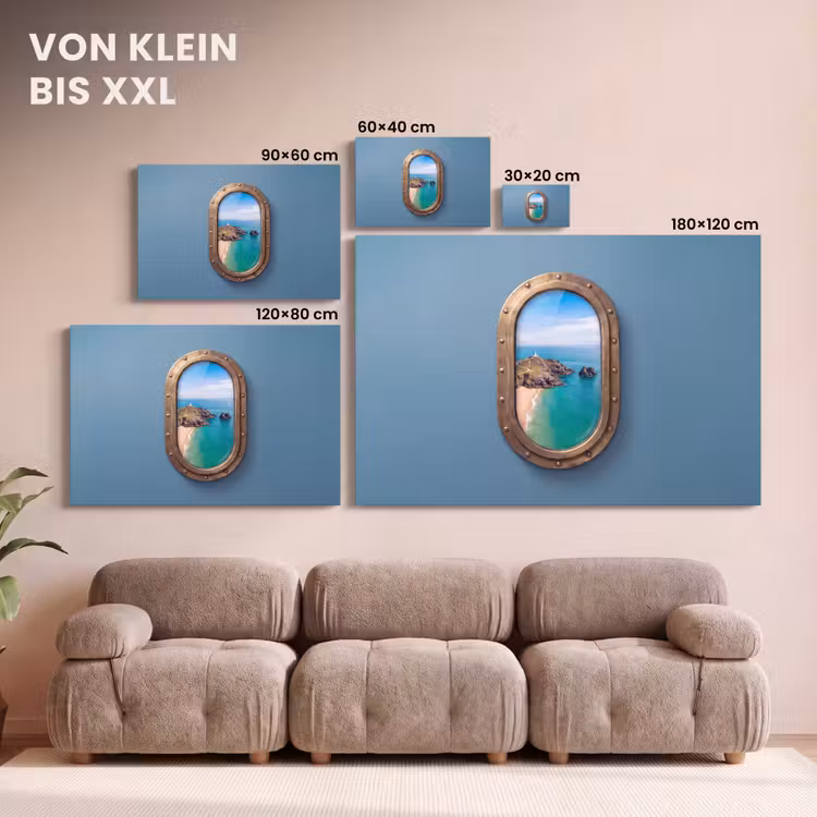 Leinwandbild - Leuchtturm – Küste – Meer — 6