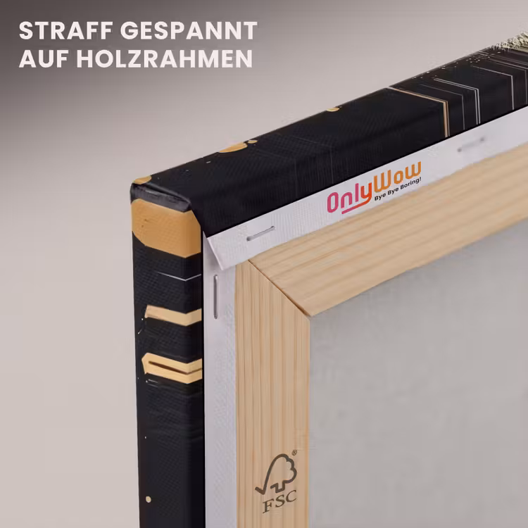 Leinwandbild - Porträt - Löwe - Abstrakt - Gold — 5