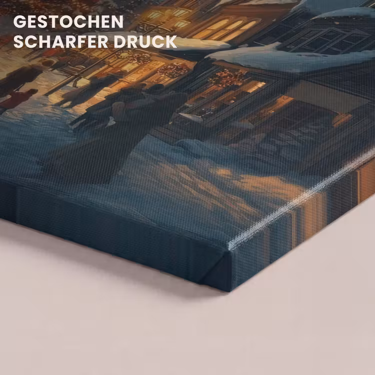 Leinwandbild - Weihnachtsfeier - Dorf - Dunkelheit — 4