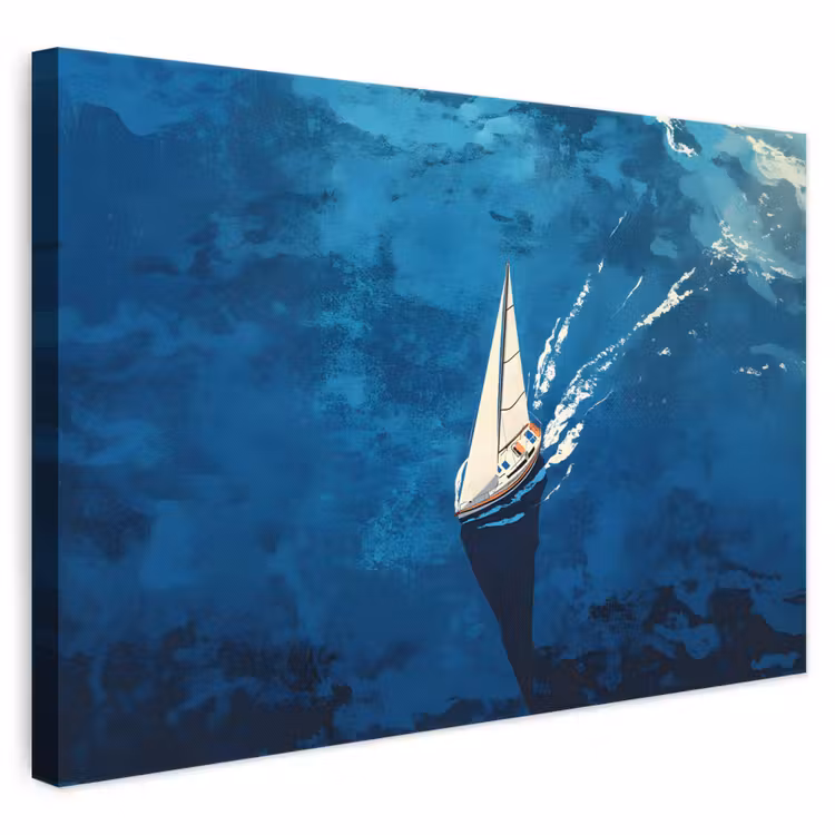 Leinwandbild - Segelboot - Wasser - Abstrakt - Schatten — 1