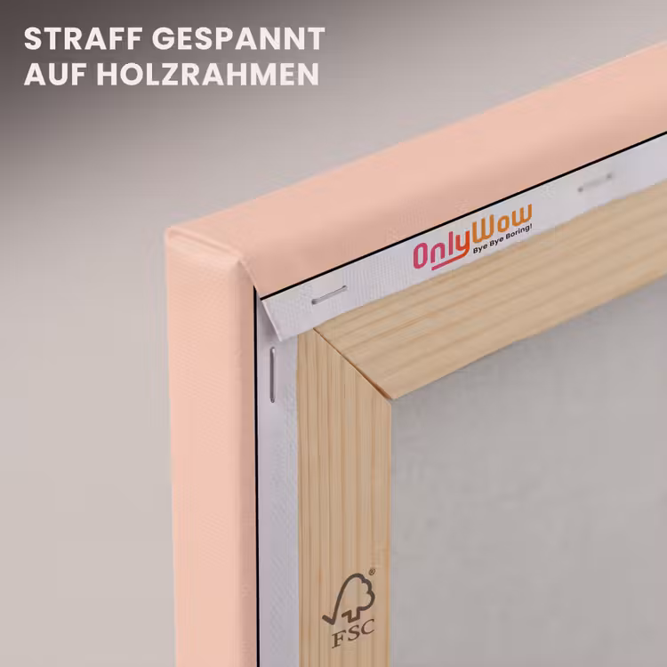 Leinwandbild - Tablett - Eiscreme - Erdbeere - Rosa — 5